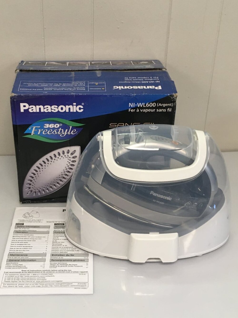 NEW Panasonic NI-WL600 Silver Iron with Case Box
